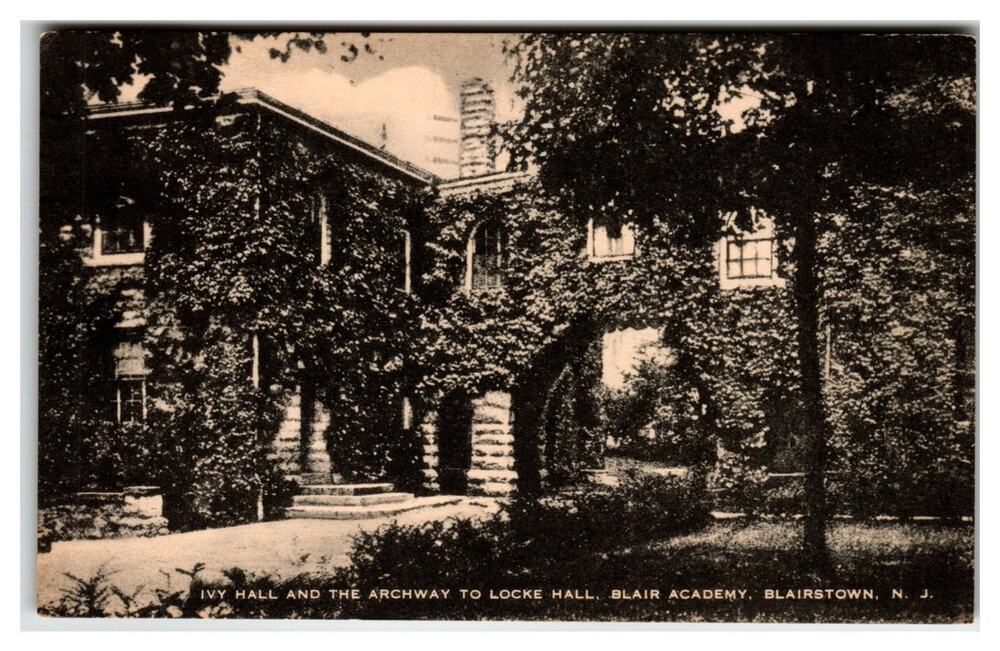Blair Academy IVY HALL & Locke Hall Archway Blairstown NJ 1956 Postcard